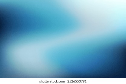 Fundo líquido azul e branco abstrato. Mistura de cores brilhantes do efeito de malha de gradiente. Fluido turvo colorido mistura fluido e grão grunge textura gradação, ruído vetor borrar fundo abstrato