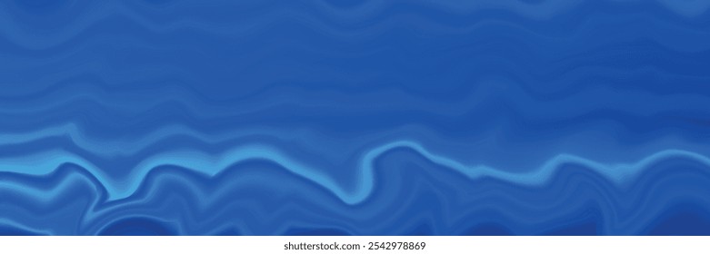 Fundo de onda de tecido de luxo azul branco abstrato com espaço de cópia. Onda líquida suave. Elegante textura brilhante de cetim de seda. Terno para papel de parede, capa, cabeçalho, desktop, web, folheto.