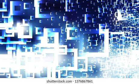 Abstract Blue and White Modern Square Background Image