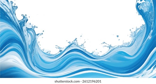 "Abstract blue and white ocean wave texture with aqua and teal hues. Perfect for creative web banner designs and professional branding materials."
