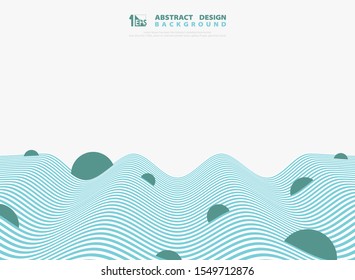 Abstract blue and white optical wavy line design background. You can use for ad, poster, artwork, template design. illustration vector eps10