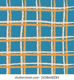 Abstract blue, white and orange stripes design, creating a modern aesthetic
