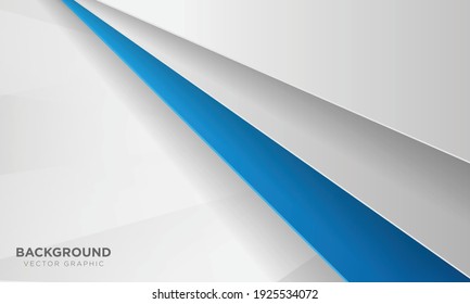Abstract Blue And White Overlap Background.