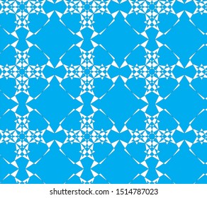 Abstract blue and white pattern for background and textile design