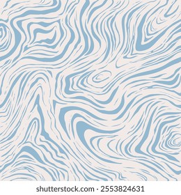 Abstract blue and white pattern with organic shapes and flowing lines. The seamless design offers a soothing texture, perfect for modern backgrounds, textiles, wallpapers, and contemporary art