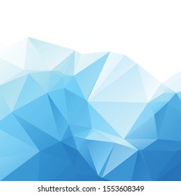 Abstract blue and white polygon texture background