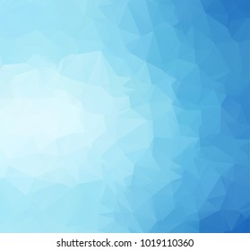 Abstract Blue white Polygonal Mosaic Background, modern background, Low Poly Style, Vector illustration, Business Design Templates