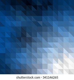 Abstract Blue White Polygonal Mosaic Background, Creative Business Design Templates Blue geometric low polygon background. Illustration Vector EPS10