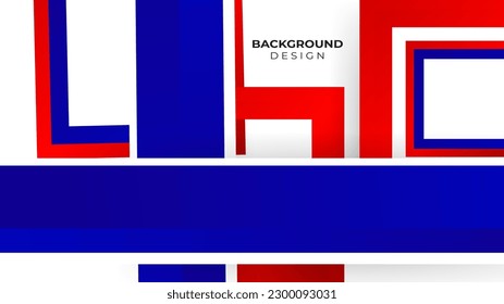 Abstract blue white and red background vector design