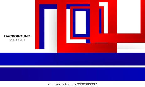 Resumen de diseño vectorial de fondo azul blanco y rojo