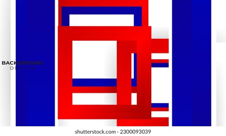 Abstract blue white and red background vector design