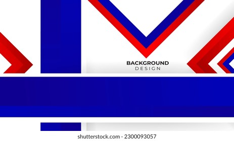 Abstract blue white and red background vector design