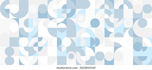 abstract blue white round. geometric circle texture background. retro styled pattern. traditional concept.