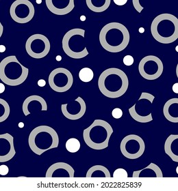 Abstract blue and white seamless pattern