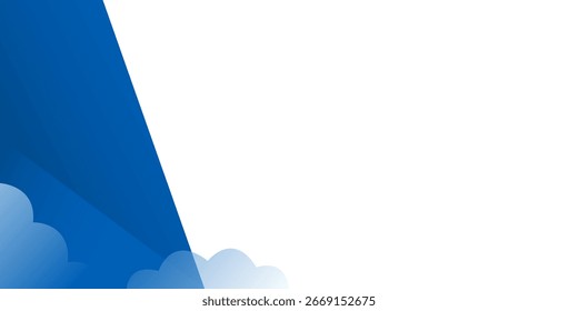 Abstractas Fondo minimalista de forma azul y blanca en el espacio para el diseño de texto y mensajes. Ilustración vectorial