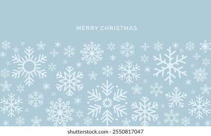 Abstrakte blau-weiße Schneeflocke Weihnachten Hintergrund für die Schaffung festlicher Designs, Einladungen, oder Social-Media-Grafiken, Vektorgrafik.