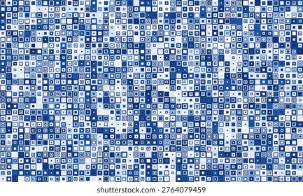 Abstract blue and white square pattern.  A dynamic, highresolution texture ideal for website backgrounds, digital art projects, and textile designs.