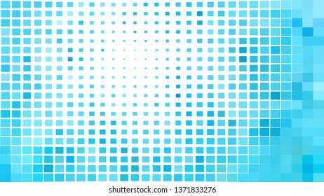 Abstract Blue and White Square Pixel Mosaic Background Vector Illustration