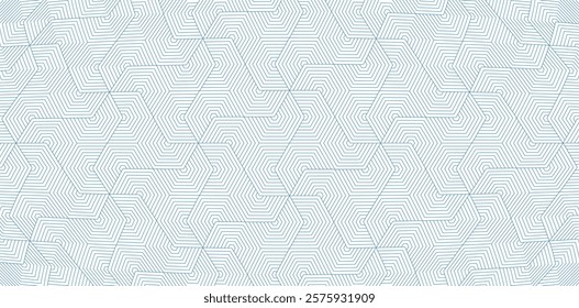 abstract blue white stripe line. geometric hexagon texture background. swirl pattern. retro styled concept.