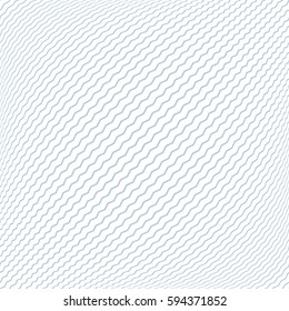 Abstract blue and white striped background. Zigzag lines convex texture. Vector art.