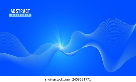 Abstract Blue and White Stripes Background Image