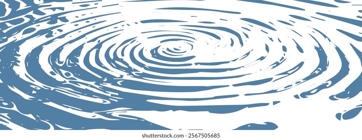 Abstract Blue and White Swirl Pattern, A Minimalist Design Creating Depth with Contrasting Shapes and a Sense of Flow, Featuring a Central Vortex and Textured Composition