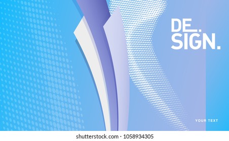 Abstract blue and white tech geometric corporate design background eps 10