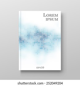 Abstract blue and white vector design template for brochures, booklets , posters
