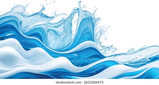 Abstract Blue and White water ocean Curve Background Template with a Modern Light Blue Gradient Design, Perfect for Posters, Brochures, Websites, and Flyers
