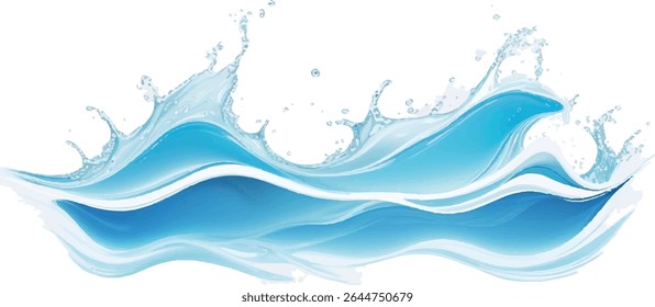 Abstract Blue and White water ocean Curve Background Template with a Modern Light Blue Gradient Design, Perfect for Posters, Brochures, Websites, and Flyers
