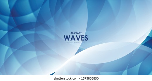 Abstract blue and white wave background Illustrations for templates