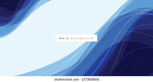 Fondo de onda azul y blanca abstracto Ilustraciones para plantillas