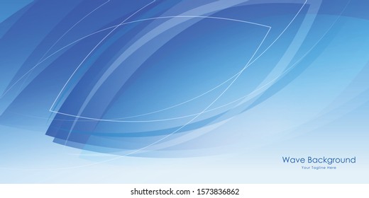 Abstract blue and white wave background Illustrations for templates