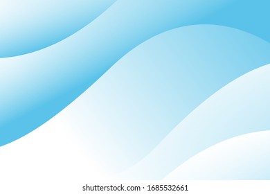 Abstract Blue White Wave Background Design Template Vector