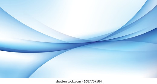Abstract blue and white wave background Illustrations for templates 