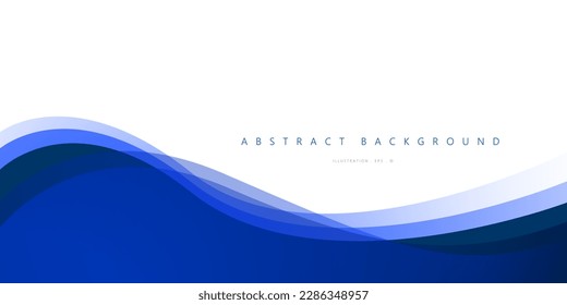 Abstract blue and white wave background for corporate concept, template, poster, brochure, website, flyer design. vector illustrations