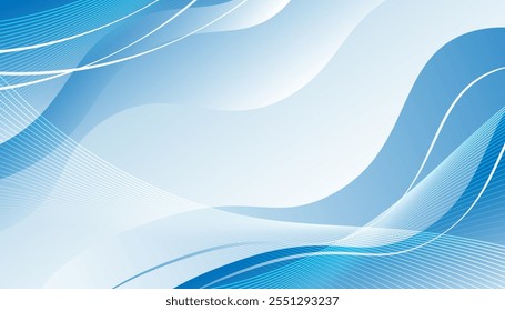 Abstractas Fondo azul y blanco de la onda 