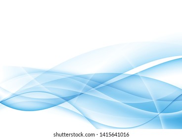 Abstract blue and white wave design Modern vector background