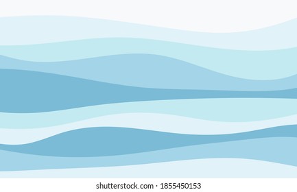Abstract blue and white wave flowing