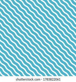 Abstract Blue and White Waves Background