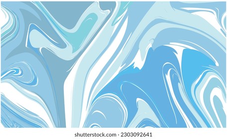 Abstract blue and white waves background.Psychedelic wavy lines. liquid marble texture, two-colored wallpaper graphic design.liquid marble Pattern.