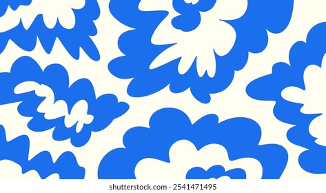 Fundo abstrato de padrão ondulado azul e branco. Design moderno de onda de fluido. Linhas azuis minimalistas fluindo.