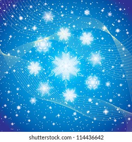 Abstract blue white winter background
