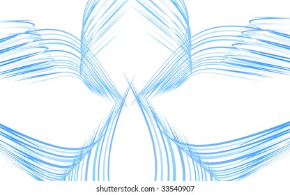 Abstract blue wings; clip-art