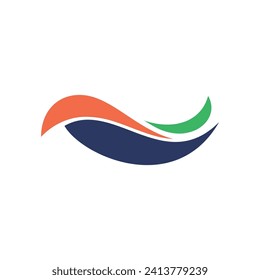 abstract blue wings swoosh icon logo design vector template illustration in trendy style
