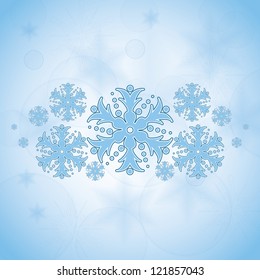 Abstract blue winter Christmas background