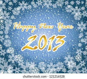Abstract blue winter Christmas New Year background