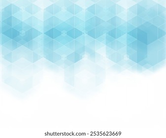 Abstract blue winter cold mosaic - vector circles background with copy space