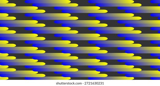 Abstrakte blaue und gelbe 3D-Linien Hintergrund. Vektorgrafik