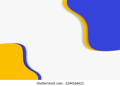 Abstract blue and yellow background modern hipster futuristic graphic. Vector illustration.